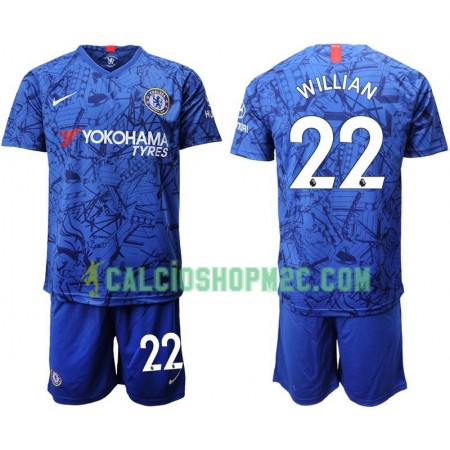 Chelsea Willian 22 Bambino Maglia Prima 2019/2020 Manica Corta (+ Pantaloncini)
